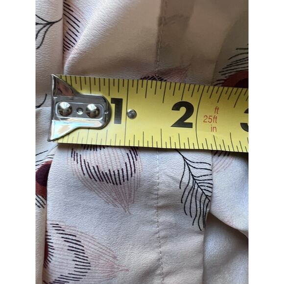 Forever 21 Peacock Feather Romper with Pockets Pale Pink Women’s M - Picture 7 of 8